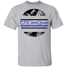 Load image into Gallery viewer, Circle EPIC Mountain Black and Blue G500B Youth 5.3 oz 100% Cotton T-Shirt