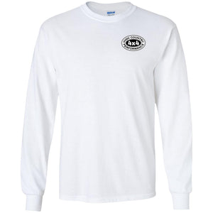 HCP4x4 black & white logo 2-sided print G240 Gildan LS Ultra Cotton T-Shirt