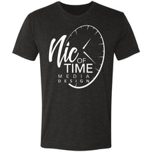 Load image into Gallery viewer, Nic of Time white logo NL6010 Men&#39;s Triblend T-Shirt