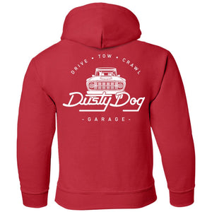 Dusty Dog white logo 2-sided print G185B Gildan Youth Pullover Hoodie