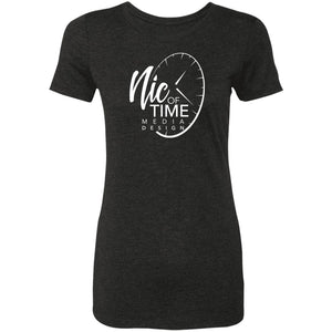 Nic of Time white logo NL6710 Ladies' Triblend T-Shirt
