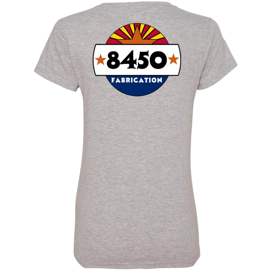 8450 Fab back logo only 88VL Ladies' V-Neck T-Shirt