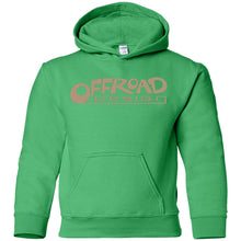 Load image into Gallery viewer, Offroad Design beige logo G185B Gildan Youth Pullover Hoodie