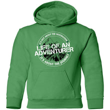 Load image into Gallery viewer, Life of an Adventurer G185B Gildan Youth Pullover Hoodie