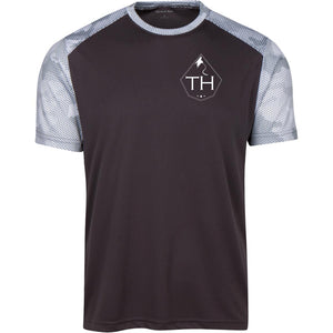 TH white logo 2-sided print ST371 CamoHex Colorblock T-Shirt