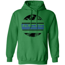 Load image into Gallery viewer, Circle EPIC Mountain Black and Blue G185 Pullover Hoodie 8 oz.