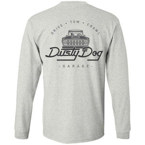 Dusty Dog gray logo 2-sided print G240 Gildan LS Ultra Cotton T-Shirt