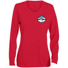 Load image into Gallery viewer, CCSA 1788 Ladies&#39; Moisture-Wicking Long Sleeve V-Neck Tee