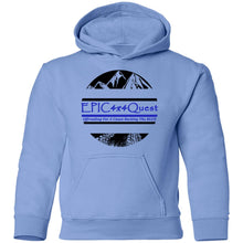 Load image into Gallery viewer, Circle EPIC Mountain Black and Blue G185B Youth Pullover Hoodie
