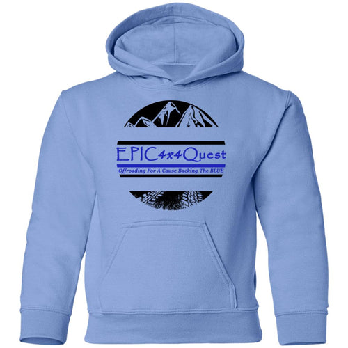 Circle EPIC Mountain Black and Blue G185B Youth Pullover Hoodie