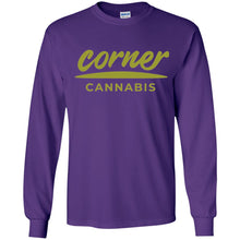 Load image into Gallery viewer, Corner Cannabis G240B Gildan Youth LS T-Shirt