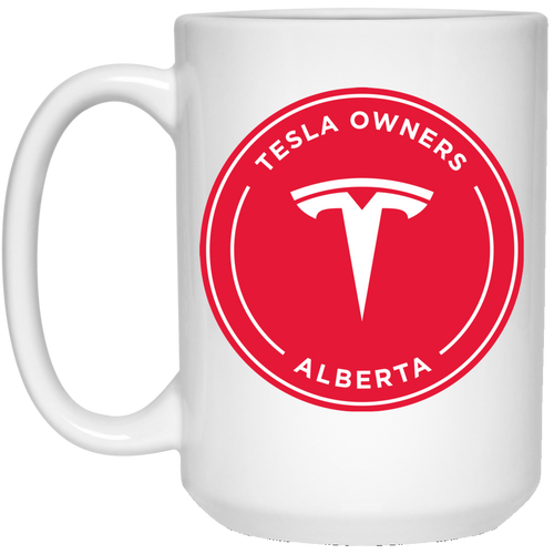 Tesla Owners Club of Alberta 21504 15 oz. White Mug