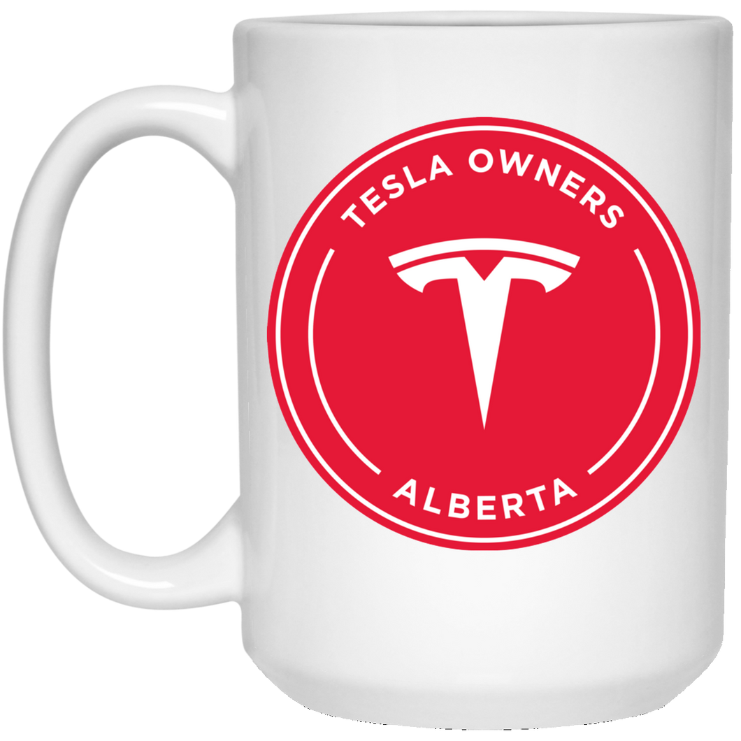 Tesla Owners Club of Alberta 21504 15 oz. White Mug