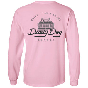 Dusty Dog gray logo 2-sided print G240 Gildan LS Ultra Cotton T-Shirt