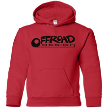 Load image into Gallery viewer, Offroad Design black logo G185B Gildan Youth Pullover Hoodie