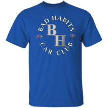 Load image into Gallery viewer, Bad Habits Car Club 2-sided print G500 5.3 oz. T-Shirt