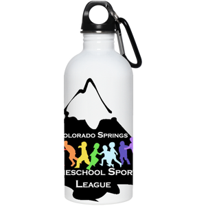CO Springs Home School Sports League full wrap-around logo 23663 20 oz. Stainless Steel Water Bottle