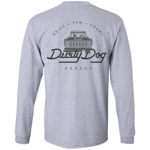 Dusty Dog gray logo 2-sided print G240 Gildan LS Ultra Cotton T-Shirt