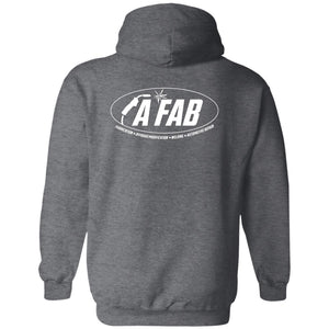 A Fab white logo G185 Pullover Hoodie