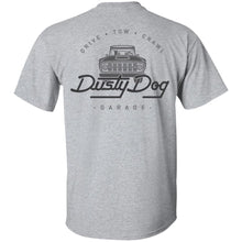 Load image into Gallery viewer, Dusty Dog gray logo 2-sided print G200 Gildan Ultra Cotton T-Shirt
