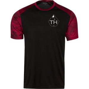 TH white logo 2-sided print ST371 CamoHex Colorblock T-Shirt