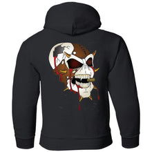 Load image into Gallery viewer, Dark Side Racing 2-sided print w/ skull on back G185B Gildan Youth Pullover Hoodie