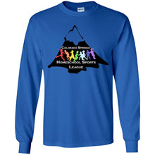 Load image into Gallery viewer, CO Springs Home School Sports League G240B Gildan Youth LS T-Shirt