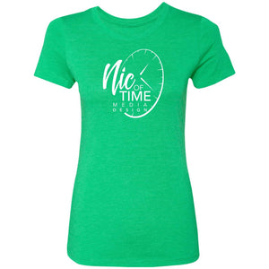 Nic of Time white logo NL6710 Ladies' Triblend T-Shirt