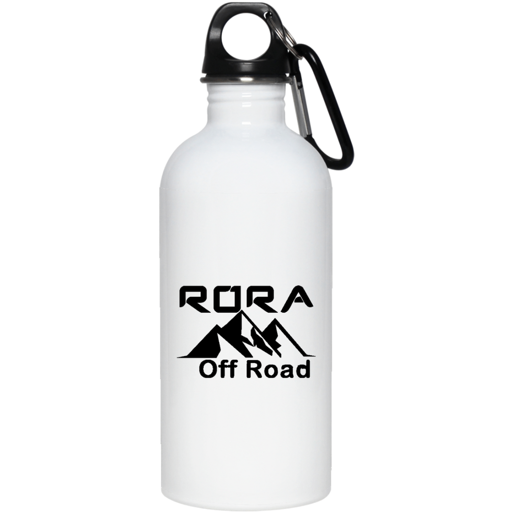 RORA black logo 23663 20 oz. Stainless Steel Water Bottle
