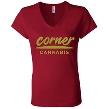 Load image into Gallery viewer, Corner Cannabis B6005 Ladies&#39; Jersey V-Neck T-Shirt