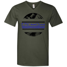 Load image into Gallery viewer, Circle EPIC Mountain Black and Blue 982 Men&#39;s Printed V-Neck T-Shirt