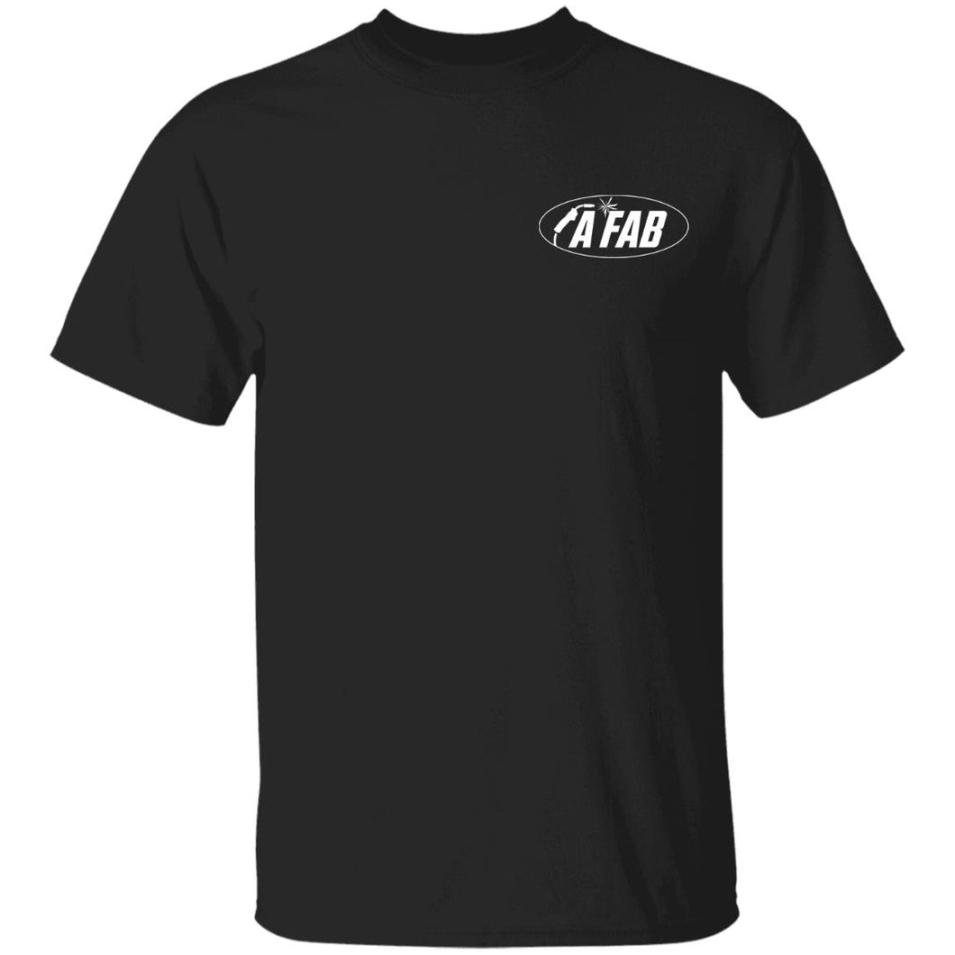A Fab white logo G500B Youth 5.3 oz 100% Cotton T-Shirt