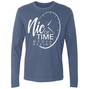 Nic of Time white logo NL3601 Men's Premium LS