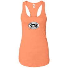 Load image into Gallery viewer, HCP4x4 black &amp; white logo 2-sided print NL1533 Next Level Ladies Ideal Racerback Tank