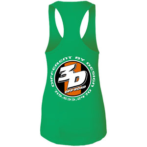 3D Offroad 2-sided print NL1533 Next Level Ladies Ideal Racerback Tank