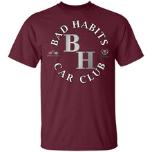 Load image into Gallery viewer, Bad Habits Car Club 2-sided print G500B Youth 5.3 oz 100% Cotton T-Shirt