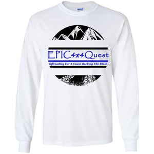 Circle EPIC Mountain Black and Blue G240B Youth LS T-Shirt