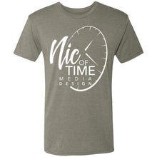 Load image into Gallery viewer, Nic of Time white logo NL6010 Men&#39;s Triblend T-Shirt