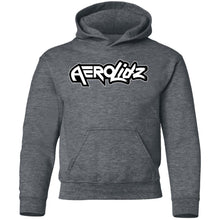 Load image into Gallery viewer, AeroLidz black &amp; white G185B Youth Pullover Hoodie