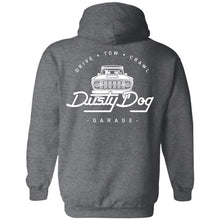 Load image into Gallery viewer, Dusty Dog white logo 2-sided print G185 Gildan Pullover Hoodie 8 oz.