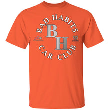 Load image into Gallery viewer, Bad Habits Car Club 2-sided print G500B Youth 5.3 oz 100% Cotton T-Shirt