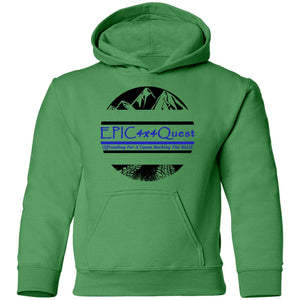 Circle EPIC Mountain Black and Blue G185B Youth Pullover Hoodie