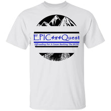 Load image into Gallery viewer, Circle EPIC Mountain Black and Blue G500B Youth 5.3 oz 100% Cotton T-Shirt