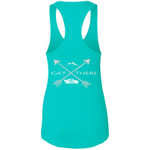 Load image into Gallery viewer, RORA white logo 2-sided print NL1533 Next Level Ladies Ideal Racerback Tank
