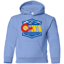 Load image into Gallery viewer, Colorado Wrestling Academy 2-sided print G185B Gildan Youth Pullover Hoodie