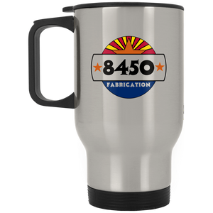 8450 Fab dye sub logo XP8400S Silver Stainless Travel Mug