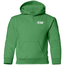 Load image into Gallery viewer, A Fab white logo G185B Youth Pullover Hoodie