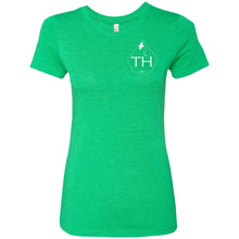 Load image into Gallery viewer, TH white logo 2-sided print NL6710 Ladies&#39; Triblend T-Shirt