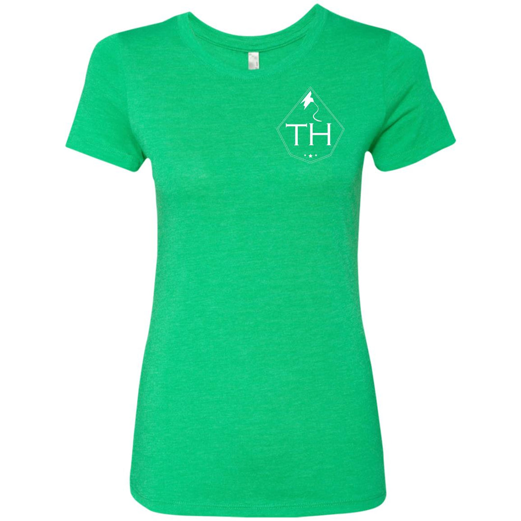 TH white logo 2-sided print NL6710 Ladies' Triblend T-Shirt